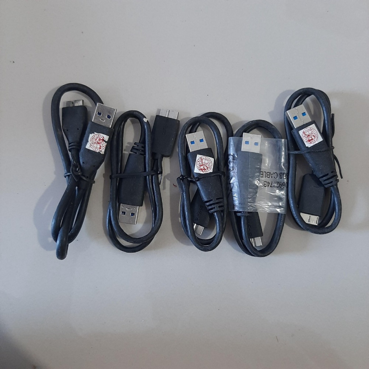 Kabel USB A To Micro B 3.0 kepala dalam warna Biru Kabel Hardisk External