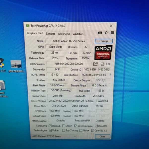 MSI Radeon R7 250 R7250 2GB GDDR3 128Bit - Gambar 5