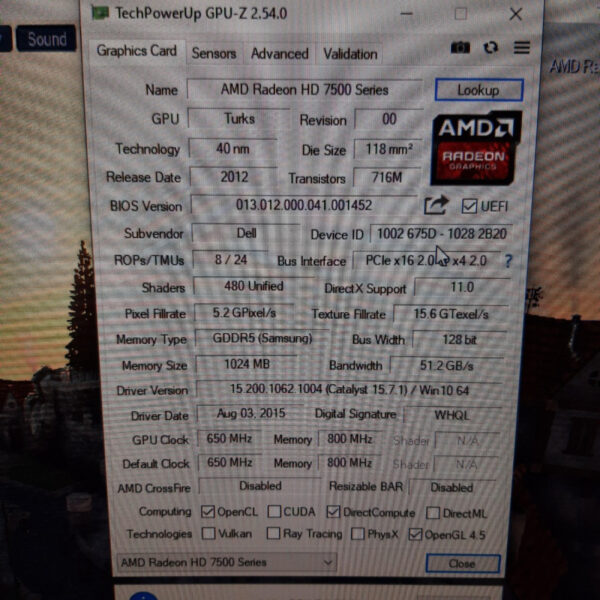 DELL Radeon HD 7570 HD7570 1GB GDDR5 128 Bit T1 - Gambar 5