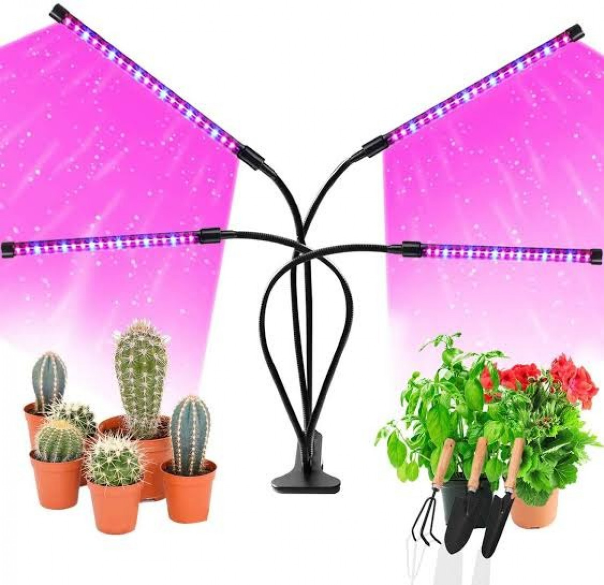 Lampu Tanaman Phyto Lamp Full Spectrum LED Grow Light 4 Head