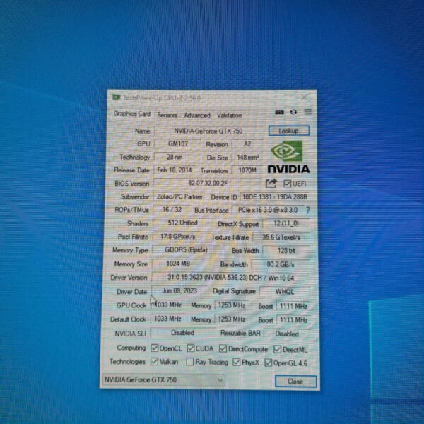 ZOTAC GeForce GTX 750 GTX750 1GB GDDR5 128 bit - Gambar 5