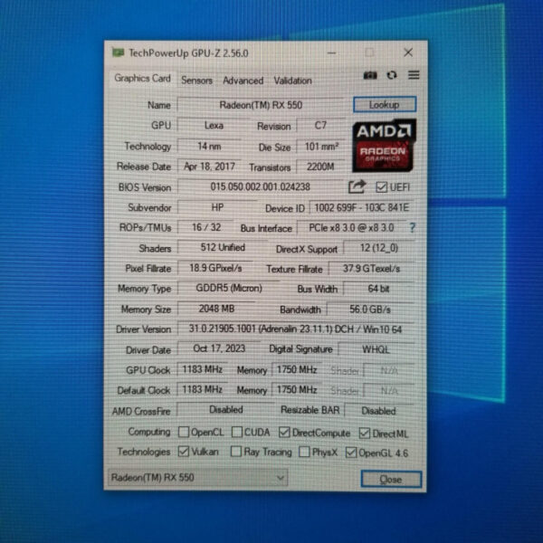 AMD Radeon RX 550 RX550 2GB GDDR5 64 Bit - Gambar 5