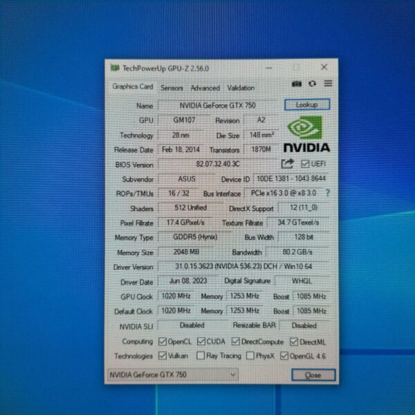 ASUS GeForce GTX 750 GTX750 2GB GDDR5 128 Bit - Gambar 5