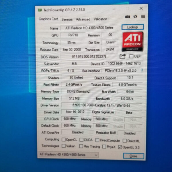 AMD Radeon HD 4350 HD4350 512MB GDDR2 64 Bit - Gambar 5