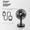 USB Fan Kipas Meja Kipas Cas Mini 4 Kecepatan tinggi Baterai 2400 Mah - Gambar 4