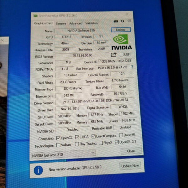 MSI GeForce 210 512MB GDDR3 64 Bit - Gambar 5