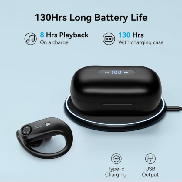 Occiam K23 Power Battery Display Over Ear TWS Earbud Bluetooth - Gambar 5