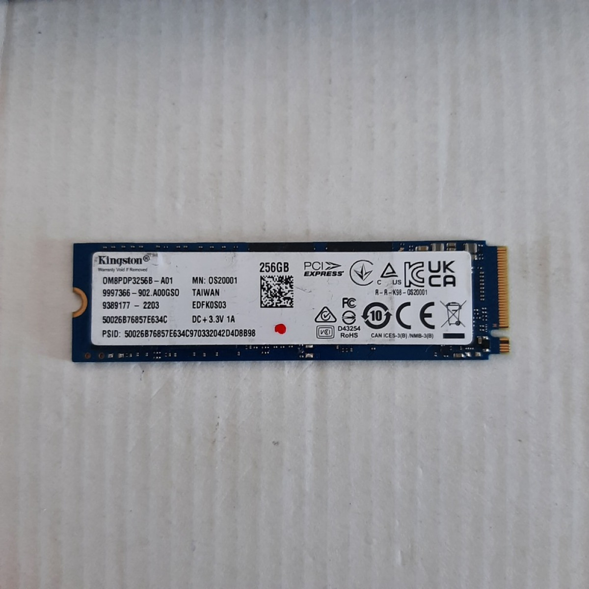 SSD M2 NVME 256GB Kingston