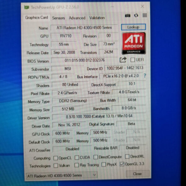 MSI Radeon HD 4350 HD4350 512MB GDDR2 64 Bit - Gambar 5