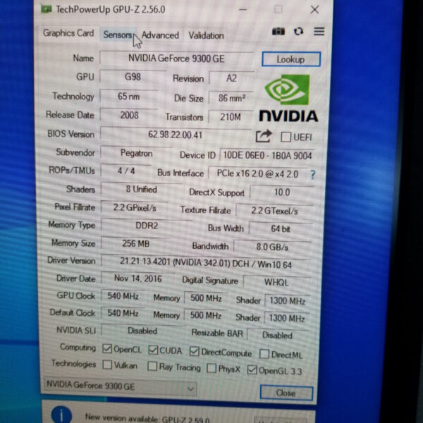 NVIDIA GeForce 9300 GE 9300GE 256MB GDDR2 64 Bit - Gambar 5