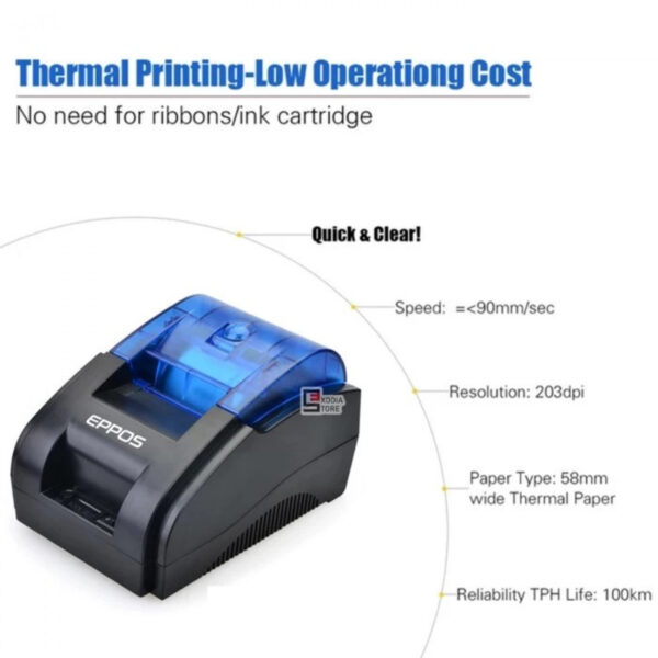 PRINTER KASIR/PPOB THERMAL 58MM EPPOS RPP02 ANDROID SUPPORT MOKA - Gambar 2