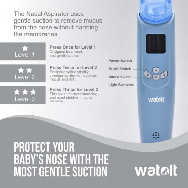 Watolt Baby Nasal Aspirator Alat Penyedot Ingus Bayi Elektrik - Gambar 4