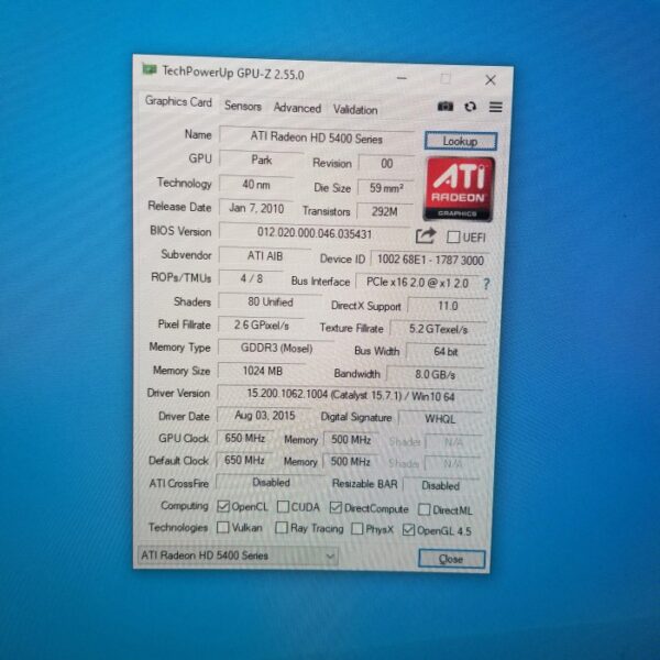 HIS Radeon HD 5450 PCI E X1 HD5450 1GB GDDR3 64 Bit - Gambar 5