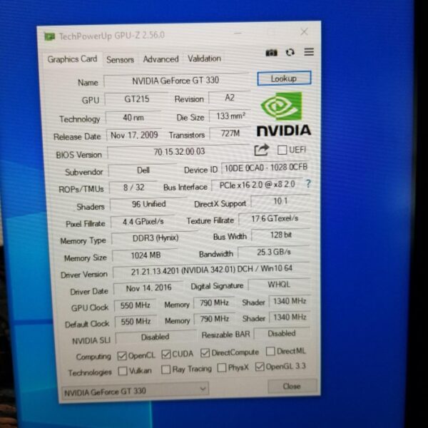 NVIDIA GeForce GT 330 GT330 1GB GDDR2 128 Bit - Gambar 5