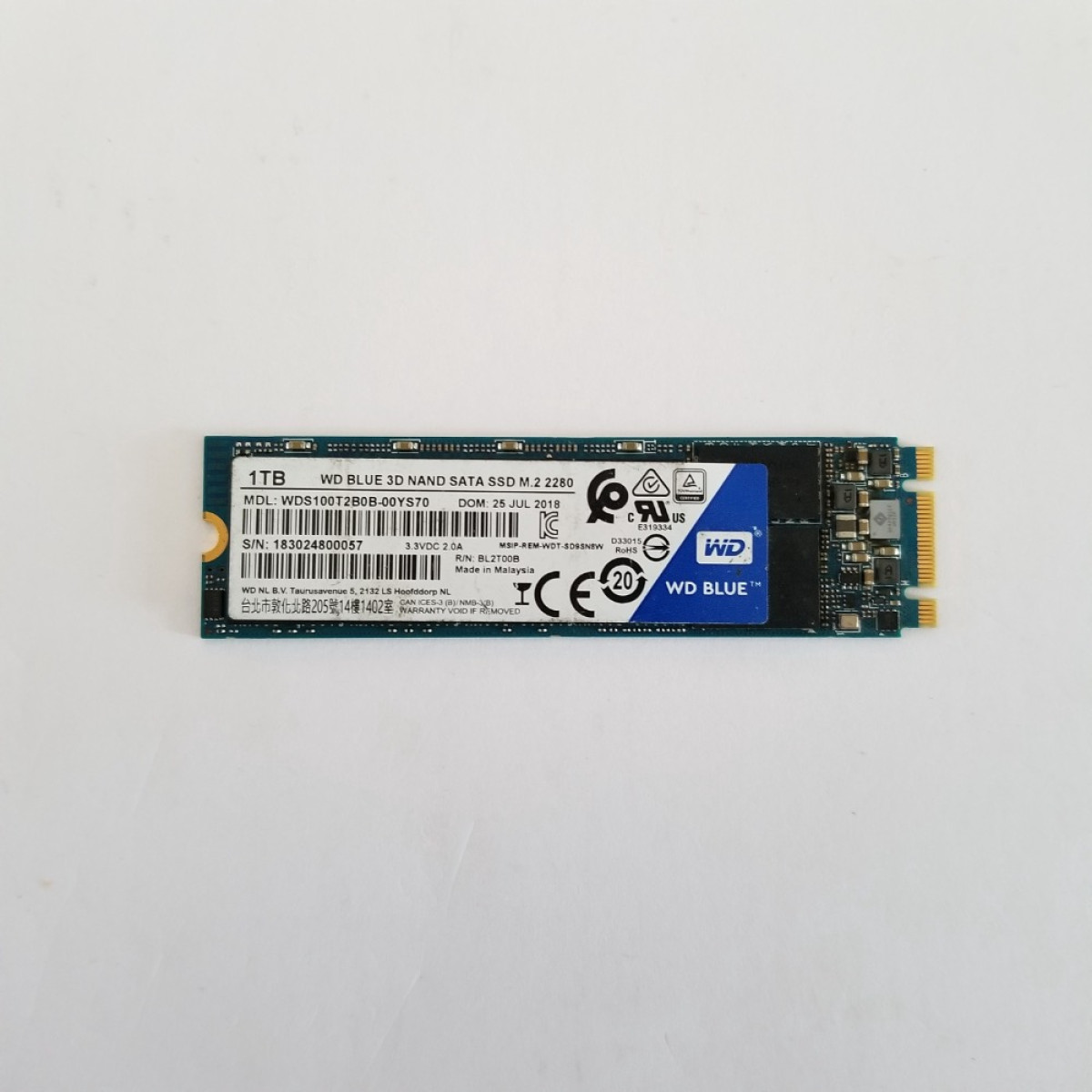 SSD M2 Sata 1TB Cabutan Original Bawaan Laptop