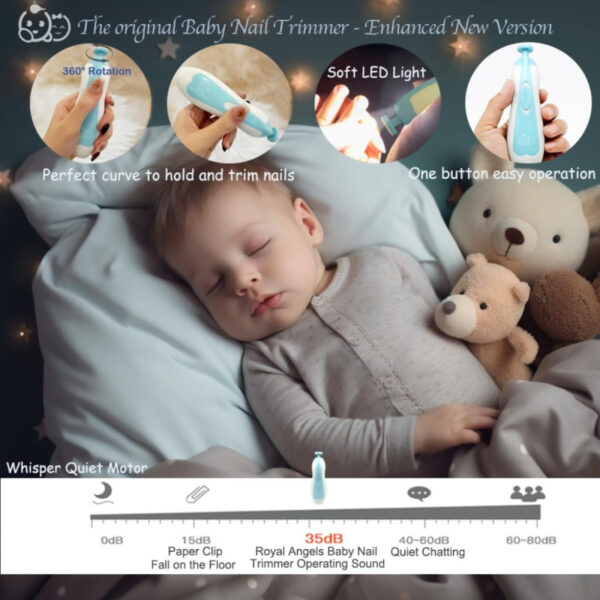 Royal Angels Baby Electric Nail Trimmer Gunting Kuku Elektrik - Gambar 5