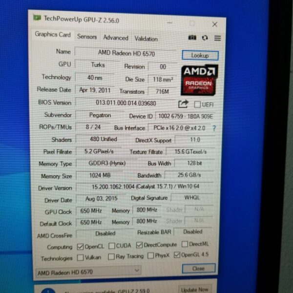 PEGATRON Radeon HD 6570 HD6570 1GB GDDR3 128 Bit - Gambar 5