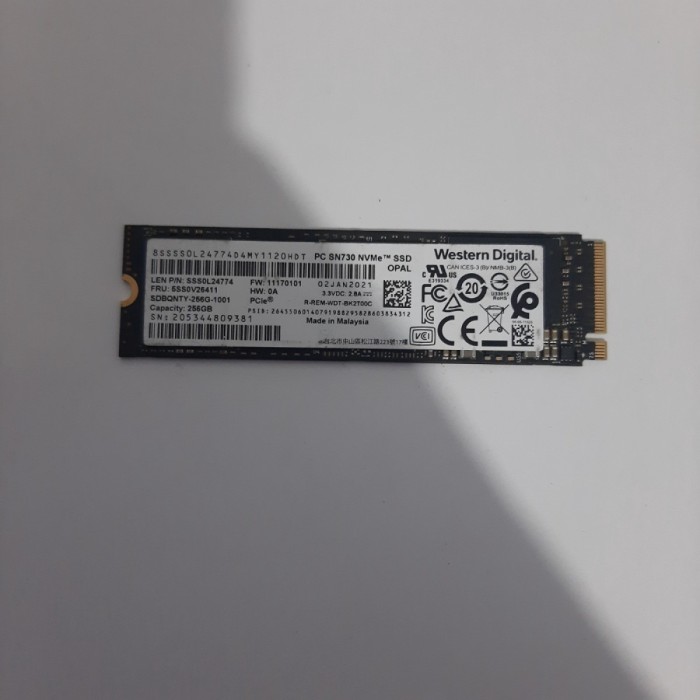 SSD M2 NVME 256GB 512GB WD Western Digital SN730