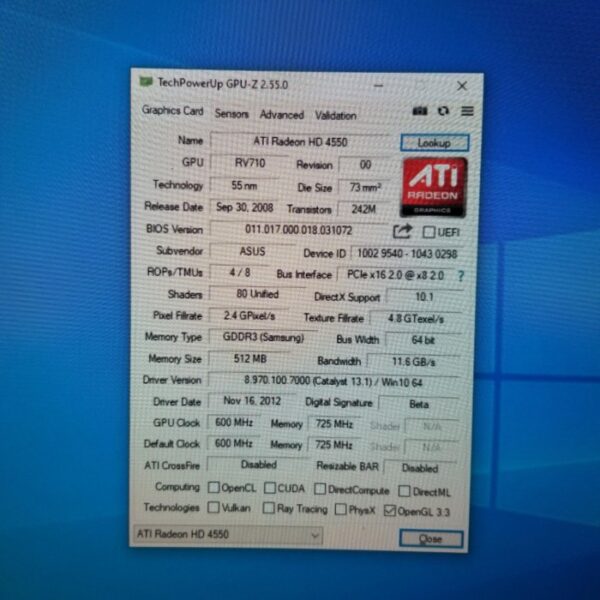 ASUS Radeon HD 4550 HD4550 512MB GDDR3 64 Bit - Gambar 5
